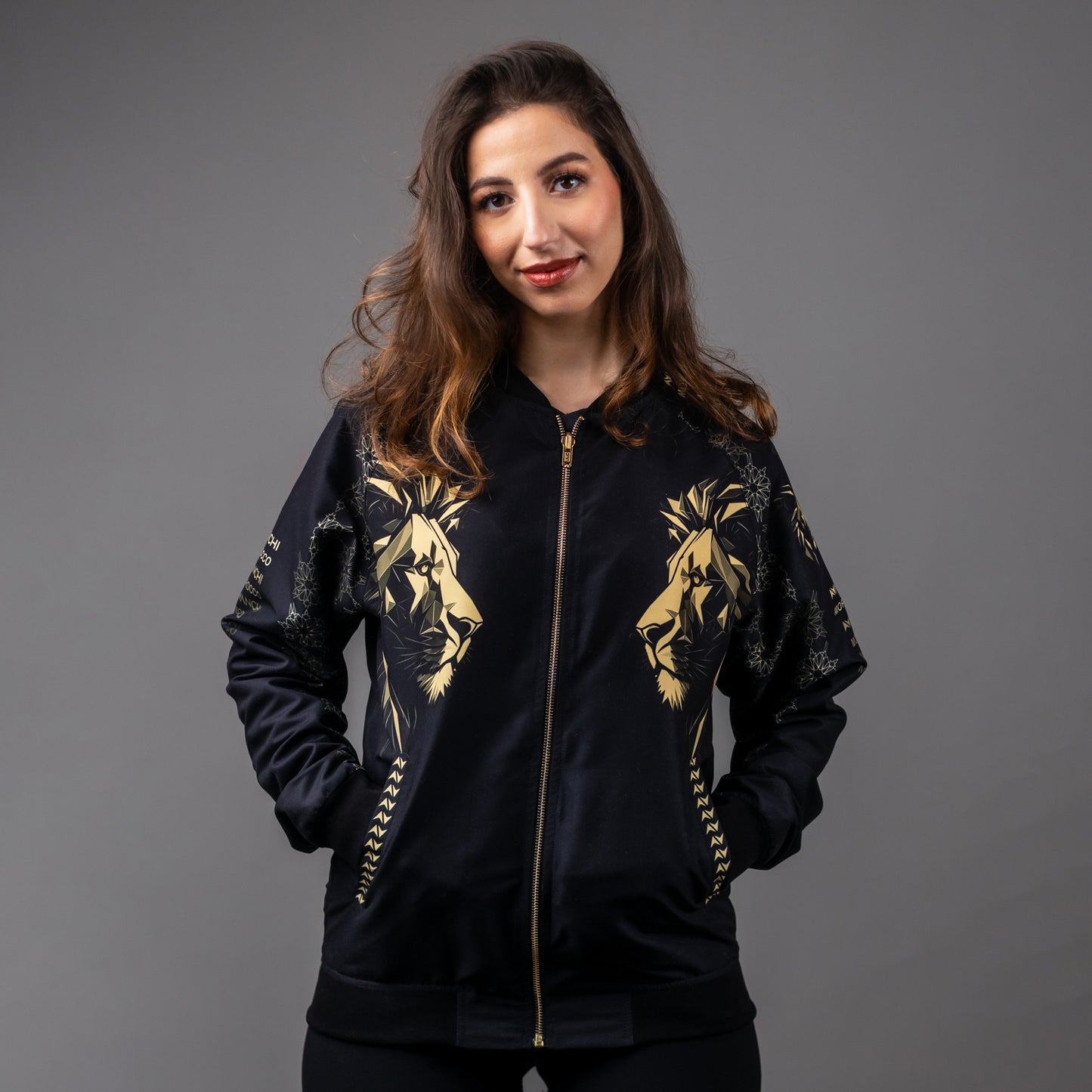 AVANCHI ATLAS LION REVERSIBLE BOMBER JACKET