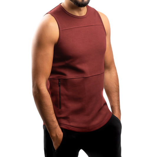 AVANCHI LFSTL SLEEVELESS MAROON