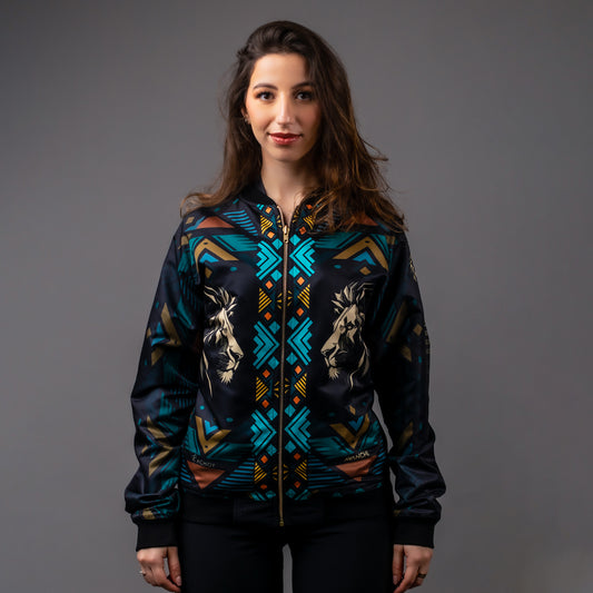 AVANCHI ATLAS LION REVERSIBLE BOMBER JACKET