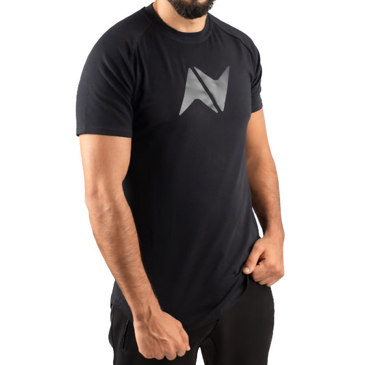 AVANCHI LFSTL BLACK RAGLAN TEE
