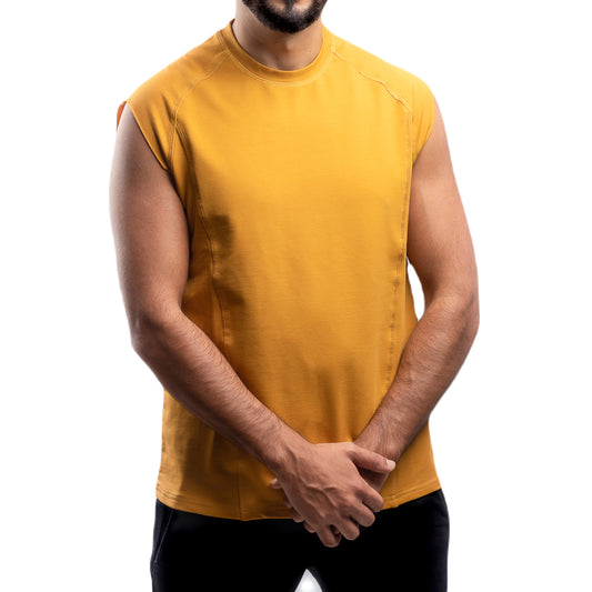 AVANCHI OVERSIZED AMBER SLEEVELESS
